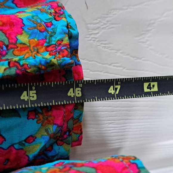 Subiki Smocked Floral Square Neckline Flowy Boho Teired Midi Maxi Long Dress - Picture 8 of 11